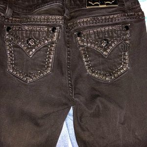 Designer jeans, two pairs Miss Me, one Rock Revival